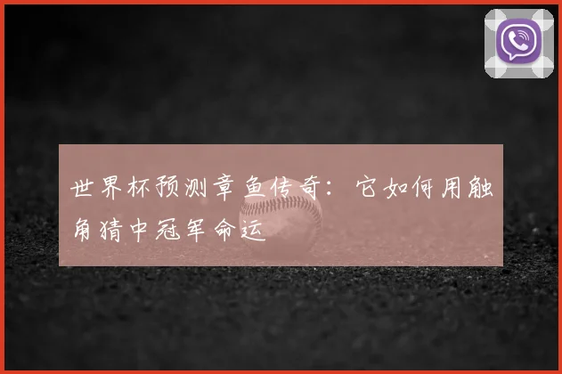 世界杯预测章鱼传奇：它如何用触角猜中冠军命运